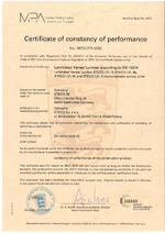 STEICO LVL nach EN 14374 Zertifikat der Leistungsbest&auml;ndigkeit
